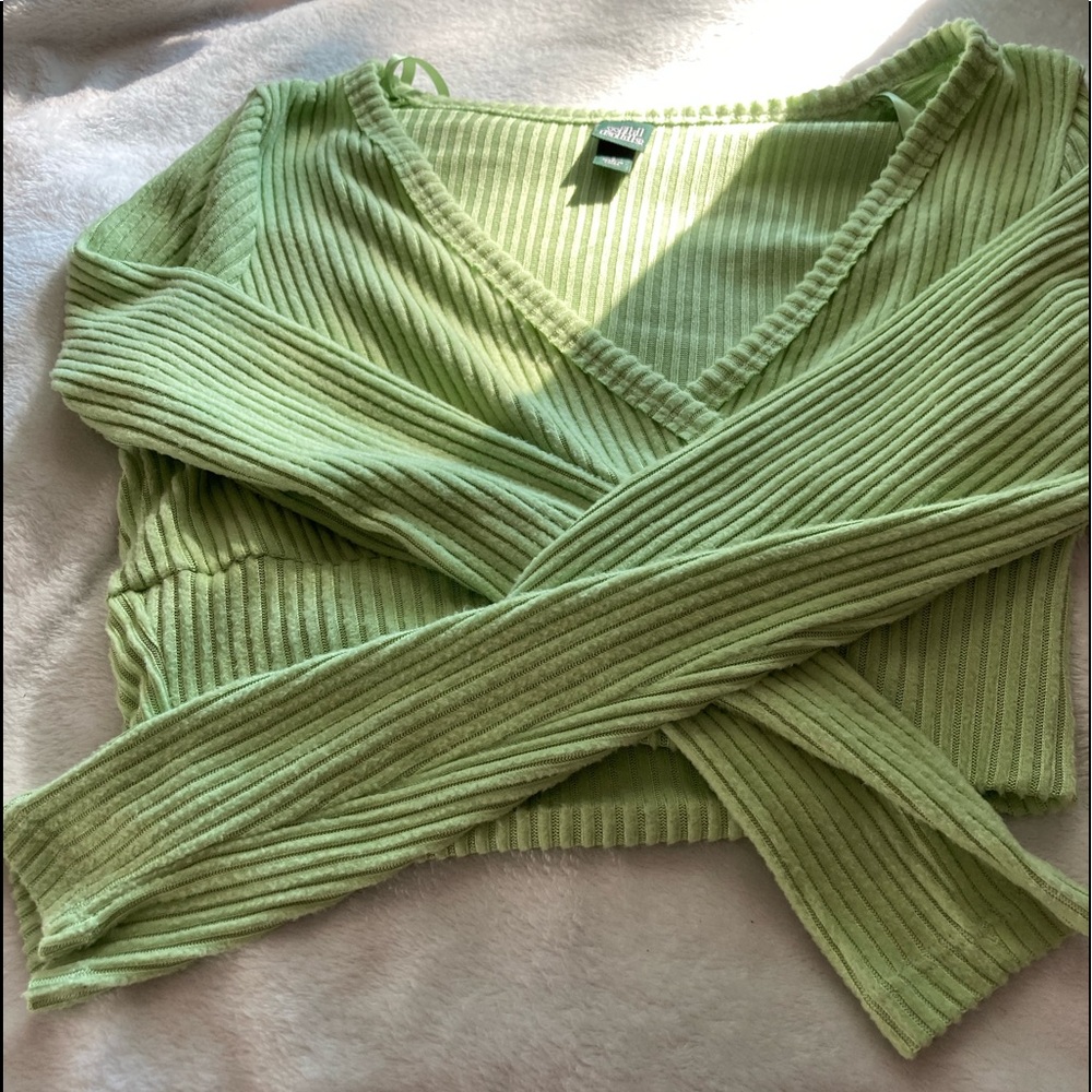 green wild fable crop-top